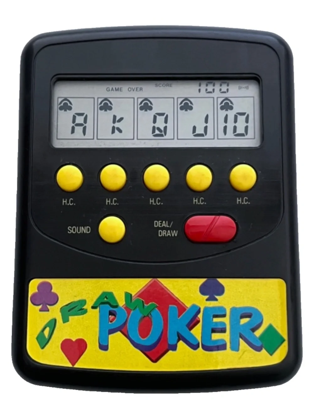 Vintage Radio Shack Draw Poker Handheld Pocket Electronic Game